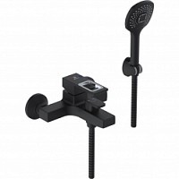 Превью фото Смеситель для ванны с коротким изливом монолитный Diadonna черный D273-30BL № 1