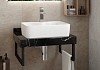 Столешница керамогранитная 60 см черный мрамор с раковиной Teymi Helmi S 48 кронштейны 2 шт. черные в комплекте F14340 № 18