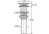 Выпуск для раковины Teymi 1/4", клик-клак, темно-серый матовый T90901MDG № 7