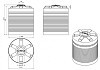 Емкость ЭкоПром ЭВЛ 750 с крышкой с дыхательным клапаном черный (для полива) 110.0750.899.0 № 2