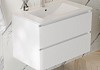Тумба подвесная с раковиной для ванной 75 см Laina белая раковина Ritta 75 F16030 № 5