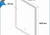 Зеркало настенное с подсветкой в ванную Teymi Ritta 60х60 LED сенсор T20247 T20247 № 8
