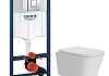 Комплект 3 в 1 инсталляция Grohe Rapid SL + Унитаз подвесной Teymi Helmi Pro Vortex + кнопка хром F17133 № 24