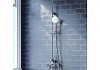 Смеситель для ванны с верхним душем, хром/белый, Cloud, IDDIS, CLOSB00i06 № 3