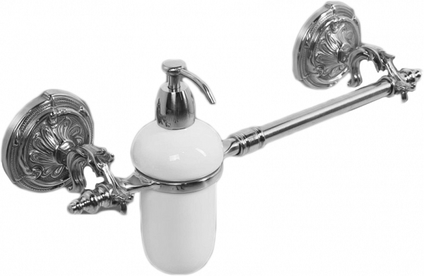 Полотенцедержатель с дозатором для жидкого мыла ART&MAX Barocco хром AM-2057D-Cr
