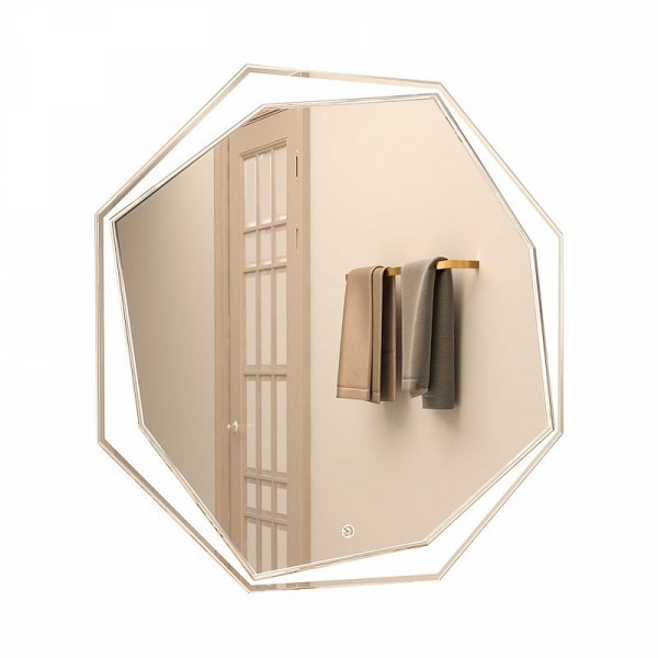 Зеркало AZARIO Ottavia 800x800, влагостойкое с подсветкой и гравировкой