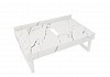 Столешница керамогранитная 80 см белый мрамор с раковиной Teymi Helmi Mini 38 кронштейны 2 шт. белые в комплекте F13999 № 4