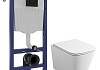 Комплект инсталляция Teymi Rapid SL с кнопкой GROHE черная + унитаз Helmi S F17846 № 19