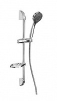 Превью фото Душевой комплект Drop D153СP - штанга, шланг, лейка 3-х режимная, диаметр 92 мм № 1