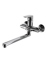 Превью фото Смеситель для ванны Bravat ALFA с душем длинный нос F6120178CP-01L № 1