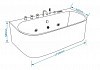 Акриловая ванна Grossman GR-17075-2317080 с гидромассажем 80x170x60 № 2