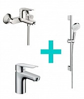 Превью фото Набор смесителей для ванной Hansgrohe Logis E 70 (a) (71177000, 71415000, 26532400) № 1