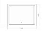 Зеркало AZARIO Фортуна 800x600, LED-подсветка, сенсорный выключатель ФР-00000947 № 3