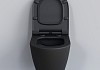 Унитаз подвесной Queen 113T20201R 570x360x400 ЧЁРНЫЙ матовый безободковый с тонкой крышкой № 3