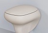 Унитаз подвесной Diamond 123T20401R 530x405x375 матовый бежевый безободковый с толстой крышкой № 4