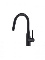 Превью фото Смеситель для кухни с вытяжным изливом Bravat Miranda Черный F7164208BW-1B-ENG № 1