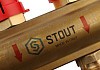 Коллектор Stout SMB 0473 латунь, на 8 контуров, с расходомерами № 6