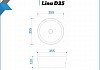 Раковина накладная для ванной Teymi Lina D35 в комплекте смеситель высокий хром F07398 № 8