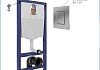 Инсталляция для унитаза подвесного Teymi Rapid SL в комплекте с кнопкой GROHE оружейная сталь F18277