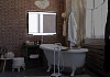 Зеркало Teymi Helmi Loft 80x60, Black Edition, черная стальная рама, полка, сенсор на взмах T20309IR T20309IR № 4