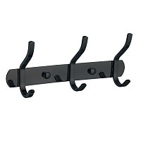 Превью фото Крючок для полотенец Potato Lux Black, 3 крючка, черный P143-3G № 1