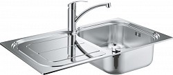 Превью фото Комплект Grohe Eurosmart 31565SD0 Мойка кухонная K300 31563SD0 + Смеситель Eurosmart 33281002 для кухонной мойки № 1