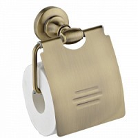 Превью фото Держатель настенный для туалетной бумаги с крышкой Potato, антикварная бронза P2603 № 1