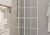 Душевая перегородка 90x200 стекло прозрачное закаленное профиль белый матовый Teymi Helmi T00302 № 3