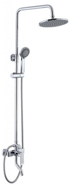 Душевая колонна со смесителем для ванны, верхним и ручным душем BelBagno Disco DIS-VSCM-CRM