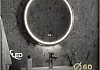 Зеркало настенное с подсветкой в ванную круглое Teymi Lina Supernova Black D60 LED сенсор антипар T20122 T20122 № 17