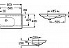 Раковина Roca Nexo 327648000 правая (90 см) № 3
