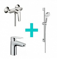 Превью фото Набор смеситлей Hansgrohe Logis E 100 (d) (71178000, 71610000, 26532400) № 1