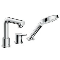 Превью фото Смеситель на борт ванны Hansgrohe Talis S 72417000+13439180 № 1