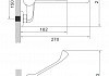 Смеситель для раковины настенный Эверест B46-37 с хирургической ручкой, картридж 35 мм, хром № 2