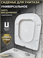 Превью фото Сиденье для унитаза Teymi S40305 (совместимо T40305) быстросъемное, дюропласт, микролифт № 1