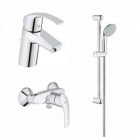 Превью фото Комплект смесителей с душем Grohe Eurosmart 123576 № 1