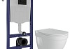 Комплект инсталляция Teymi Rapid SL с кнопкой GROHE черная + унитаз Vitra Pro F17936 № 19