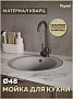 Мойка для кухни D48 круглая серая матовая Teymi Lina Smart T120105