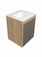 Превью фото Фасад для тумбы в ванную 50 см Teymi Netta цвет графит волна T60617 № 1