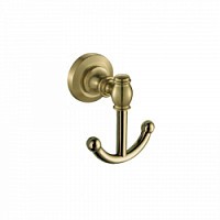 Превью фото Крючок двойной настенный для полотенец Potato, антикварная бронза P2605-2 № 1
