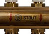 Коллектор Stout SMB 0468 латунь, на 6 контуров без расходомеров № 6