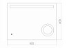 Зеркало AZARIO Лайт 800x600, LED-подсветка, сенсорный выключатель ФР-00001377 № 3