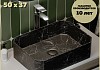 Раковина для ванной накладная Teymi Netta 50 черный мрамор T51204