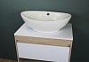 Тумба подвесная с раковиной для ванной 65 см Teymi Ritta корпус дуб фасад белый раковина Lori 60 F03338 № 19