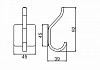Крючок Potato Lux для полотенца, хром P253 № 3