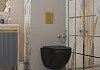 Комплект инсталляция Teymi Rapid SL с кнопкой GROHE золото глянец + унитаз Lina S Black F17801 № 15