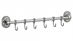 Превью фото Крючок для полотенца Potato Genus 6 крючков, хром P2914-6 № 1