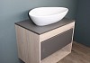 Тумба подвесная с раковиной для ванной 65 см Teymi Ritta корпус дуб фасад графит раковина Ellie 60 F03357 № 18