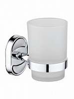 Превью фото Стакан настенный стеклянный Potato, металл / матовое стекло, хром P2906 № 1