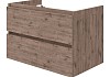 Тумба подвесная с раковиной для ванной 75 см Laina дуб темный раковина Ritta 75 F16040 № 7